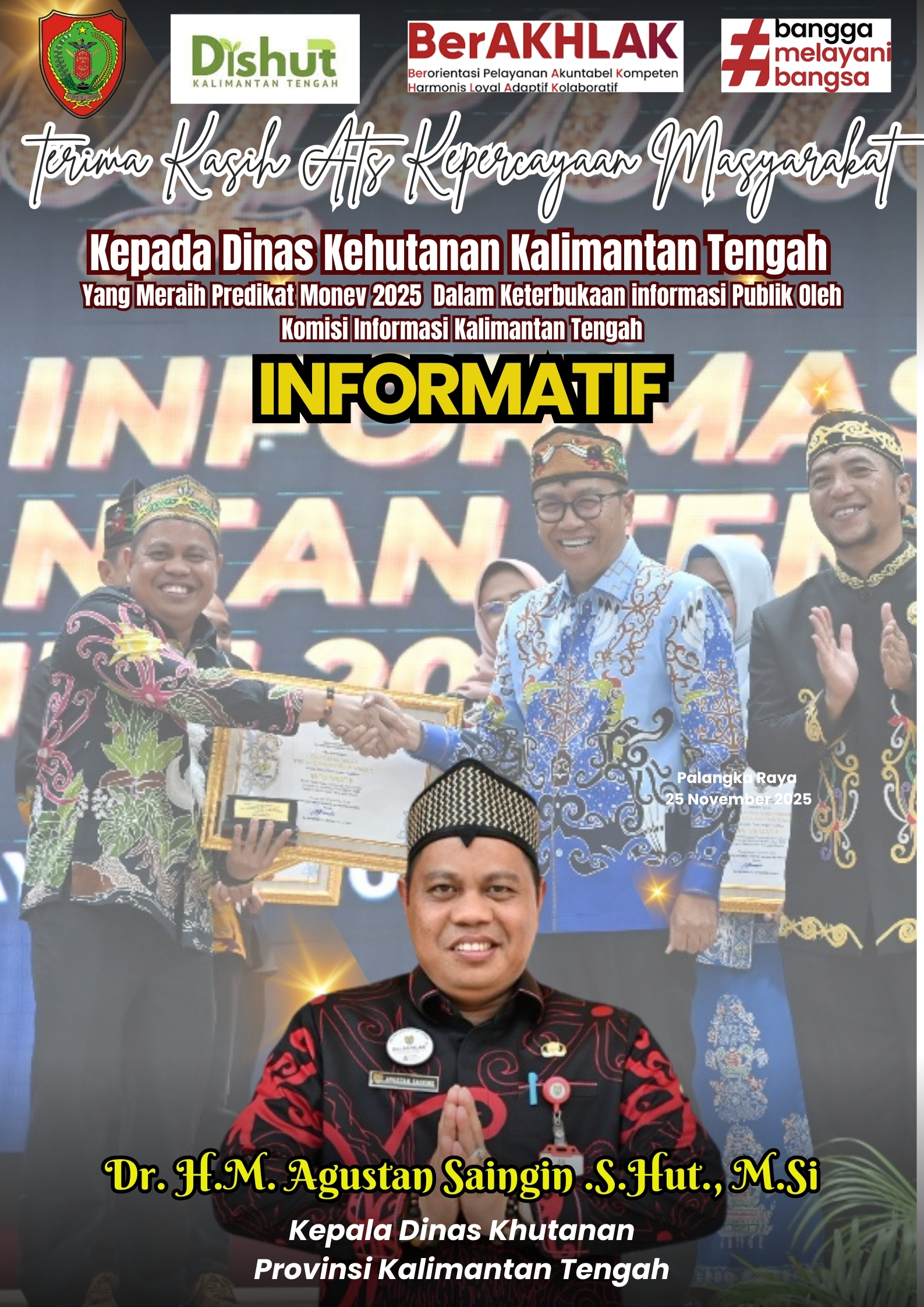 Cokelat dan Oranye Modern Kampanye Poster (85)